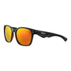 Front View 3/4 Angle Zippo Sunglasses Black, Square, Orange Lenses