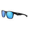 Front View 3/4 Angle Zippo Sunglasses Black, Square, Blue Lenses