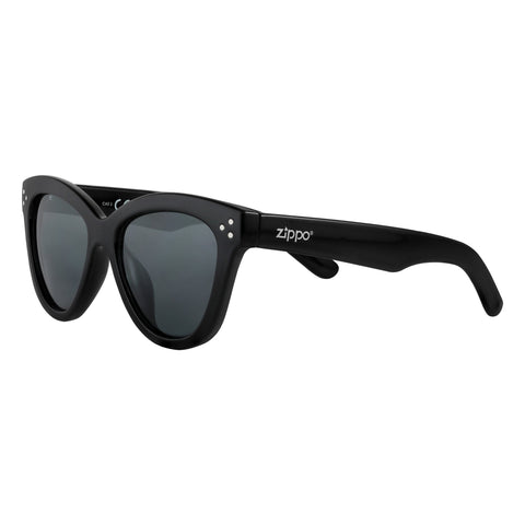 Front View Zippo Sunglasses Cat Eye Black