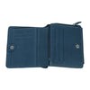 Denim Bi-Fold Zipper Wallet Inside