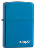 Classic High Polish Blue Zippo Logo