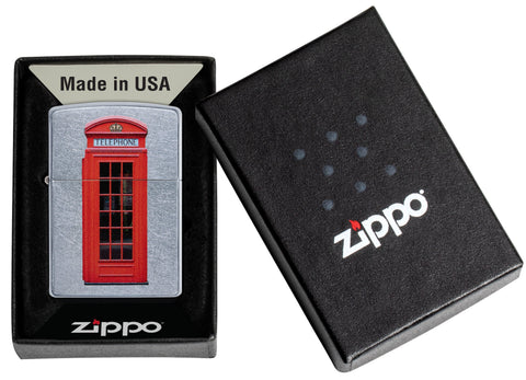 British Red Telephone Box Design Windproof Lighter