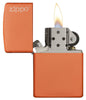 231ZL Orange Matte Lighter with Zippo Logo