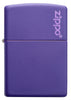 Front of Purple Matte Zippo Logo windproof lighter