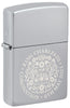 ¾ view of the Zippo King Charles Coronation storm lighter
