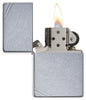 267, Zippo Lighter with Decorative Slashes, Street Chrome Finish, and Vintage Case