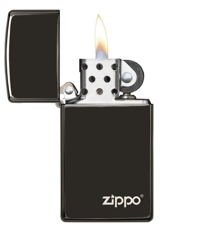 28123ZL, Ebony Finish with Zippo Logo and Slim Case