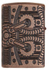 29523, Zippo Steampunk Gears, Deep Carve Engraving on Antique Copper Finish & Armor Case