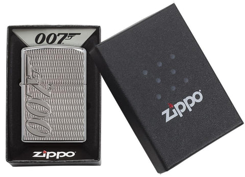 29550, James Bond Pattern & Logo, Deep Carve Engraving, High Polish Chrome, Armor Case