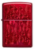Iced Zippo Flame Design Candy Apple Red Lighter