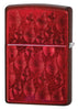 Iced Zippo Flame Design Candy Apple Red Lighter