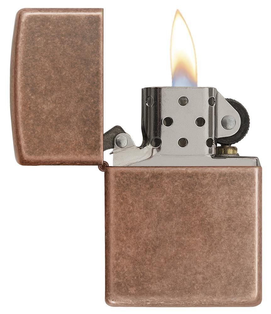 301FB- Antique Copper Winproof Zippo Lighter, Classic Case