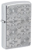Zippo lighter front view ¾ Angle Armor® high polish chrome plated with deeply engraved lines
