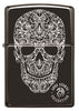 Front of Anne Stokes Fancy Skull High Polish Black windproof lighter