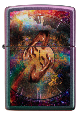 Spiritual Journey Iridescent Matte Colour Image Windproof Lighter