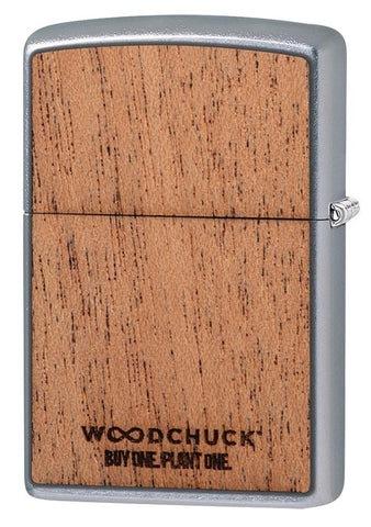 WOODCHUCK USA Explore Design Windproof Lighter facing backwards at a 3/4 angle