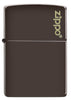 Front of Brown Zippo Logo windproof lighter