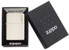 Mercury Glass Zippo Logo windproof lighter in packaging