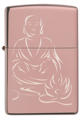 Buddha High Polish Rose Gold Windproof Lighter Online Only