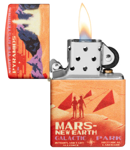 540° Mars Design White Matte Windproof Lighter Online Only