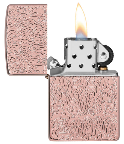 Armor® Carved Rose Gold Windproof Lighter