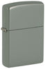 Zippo Lighter Front View ¾ Angle Base Model Soft Sage Grey