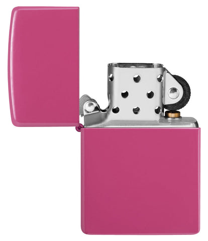 Zippo Lighter Soft Pink Frequency Basic Model Opened Without Flame