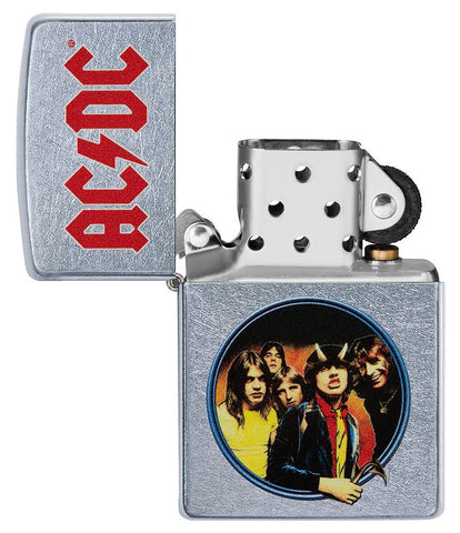  AC/DC® Street Chrome Colour Image Windproof Lighter