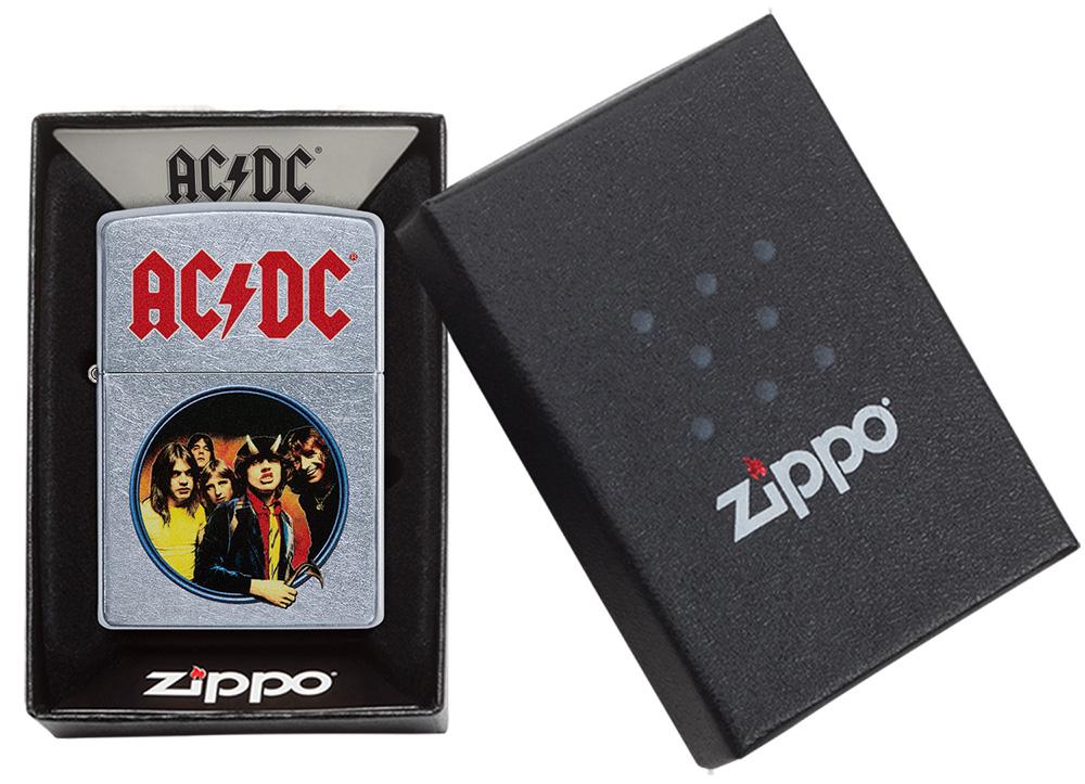  AC/DC® Street Chrome Colour Image Windproof Lighter