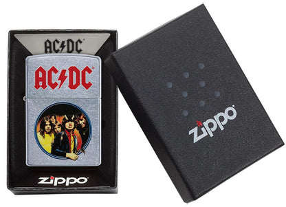  AC/DC® Street Chrome Colour Image Windproof Lighter