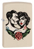Love Tattoo Design Cream Matte Colour Image Windproof Zippo Lighter