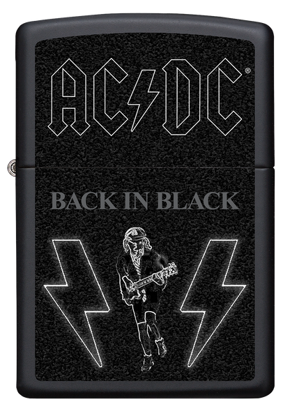 Vue de face du briquet tempête Zippo AC/DC®