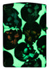 Back view of Skulls Design lighter with some multicolored skulls phosphorescent