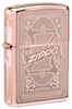 Reimagine Zippo Design High Polish Rose Gold Windproof Lighter