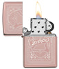 Reimagine Zippo Design High Polish Rose Gold Windproof Lighter