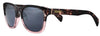 Zippo Sunglasses Front View ¾ Angle With Square Frame In Brown Marbled And Pink Section In Frame