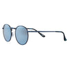 Zippo Sunglasses Front View ¾ Angle With Round Lenses And Thin Metal Frame In Blue
